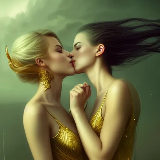 AI Generated image The Kiss